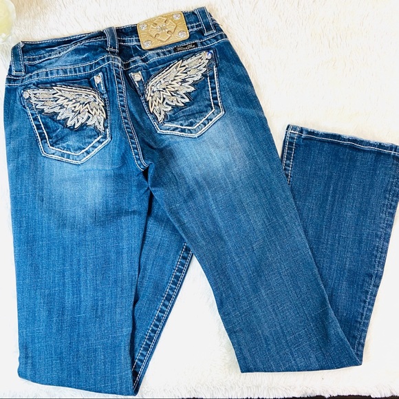 Miss Me Denim - MISS ME Embellished Boot Cut Angel Wing Jeans